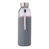 Glasflaska (500 ml) med fodral i neopren Grå