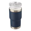 Recycled stainless steel double-walled travel mug (350 ml) Ayen Blå