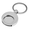 Nyckelring i metall med kundvagnsmynt Silver