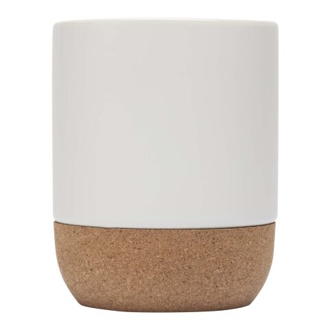 Billie 300 ml sublimeringsmugg av keramik med korkdetaljer Standard | vit | Inget reklamtryck | Inte tillgängligt | Inte tillgängligt | Inte tillgängligt