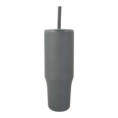 Brady 900 ml RCS-certifierad isolerad mugg med silikonsugrör Grå
