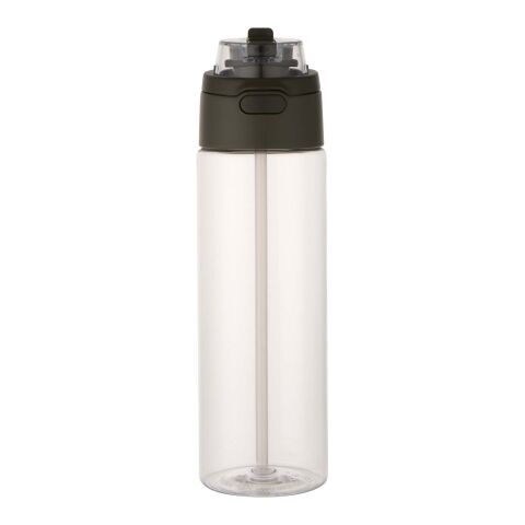 Theron 700 ml vattenflaska i återvunnen plast från RCS med lock med dubbla funktioner och utfällbart sugrör Skogsgrön