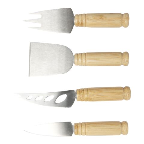 Cheds ostset med 4 delar i bambu Standard | Natur | Inget reklamtryck | Inte tillgängligt | Inte tillgängligt