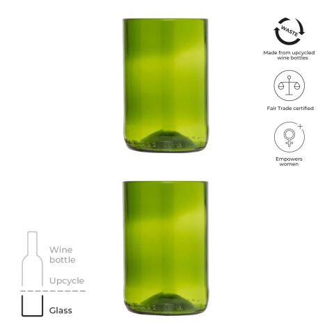 Originalhome 280 ml glasuppsättning Standard | Grön | Inget reklamtryck | Inte tillgängligt | Inte tillgängligt