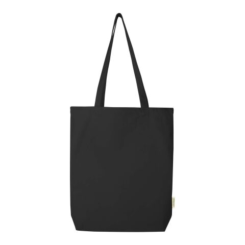 Odisha 180 g/m² tygväska av ekologiskt OCS-material med bred botten, 11 l  Svart