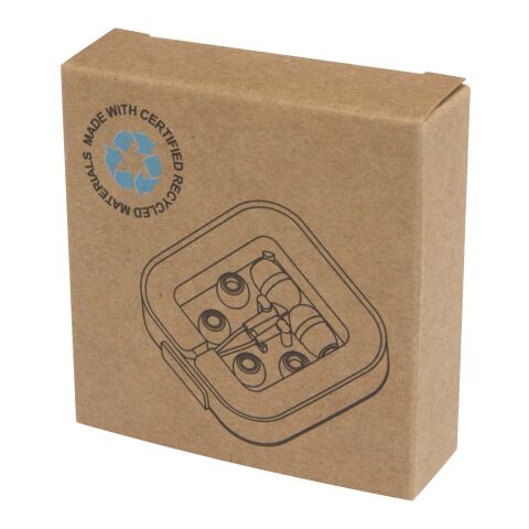 Baekdu headset med Type C-kabel och förvaringsfodral av återvunnen plast Standard | vit | Inget reklamtryck | Inte tillgängligt | Inte tillgängligt