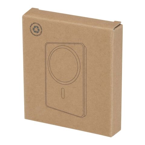 Acrab 5 000 mAh 15 W magnetisk trådlös powerbank med 20 W PD – tillverkad av återvunnen plast Standard | Vit | Inget reklamtryck | Inte tillgängligt | Inte tillgängligt