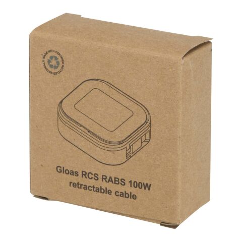 Gloas 5-i-1 utdragbar datasynkroniseringskabel och 100 W snabbladdningskabel av återvunnet material med verktygssats för smartphone Standard | Svart | Inget reklamtryck | Inte tillgängligt | Inte tillgängligt