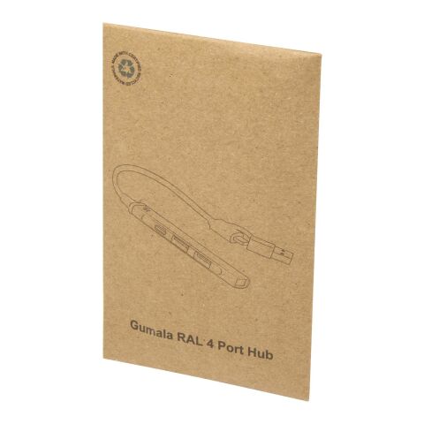 Alkaid 4-portars USB-A- och Typ-C-hubb med dubbla ingångar av återvunnen aluminium Standard | Silver | Inget reklamtryck | Inte tillgängligt | Inte tillgängligt