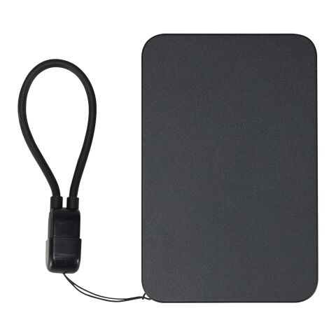 SMART 5000 mAh magnetisk powerbank av återvunnen plast med nyckelband Svart / Blå