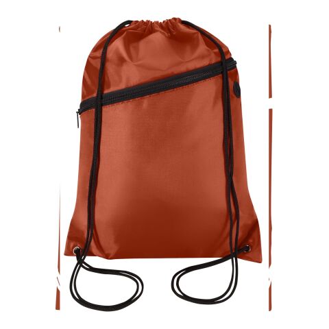 Oriole RPET-gympapåse med dragsko och framficka med dragkedja 5 liter Brick