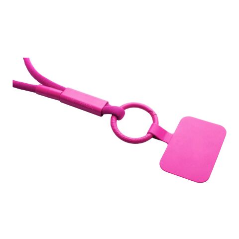 Tubyard logoband med telefonhållare och elastiskt rör av återvunnen plast Rosa | Inget reklamtryck | Inte tillgängligt | Inte tillgängligt