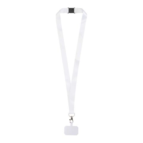 Addie logoband med sublimering, telefonhållare och säkerhetsspänne Svart-Vit | 10mm