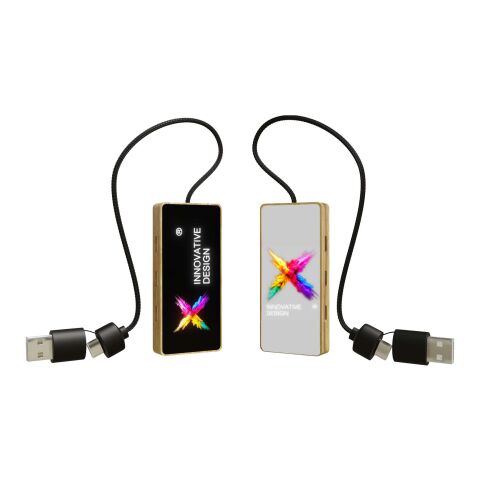 SCX.design H21 8-i-1 USB-hubb i trä med dubbla ingångar och sex portar Trä | Inget reklamtryck | Inte tillgängligt | Inte tillgängligt