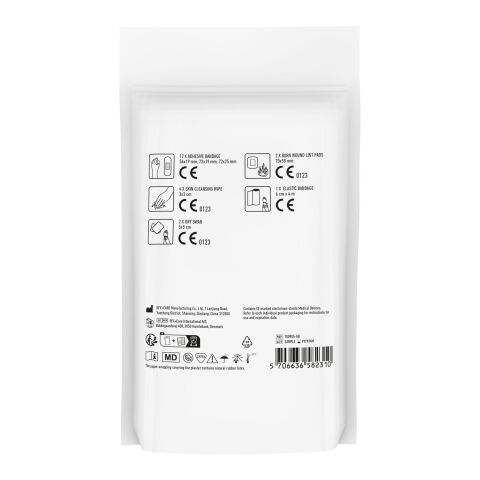 MyKit First Aid med papperspåse vit | Digitaltryck | front | 100 mm x 120 mm