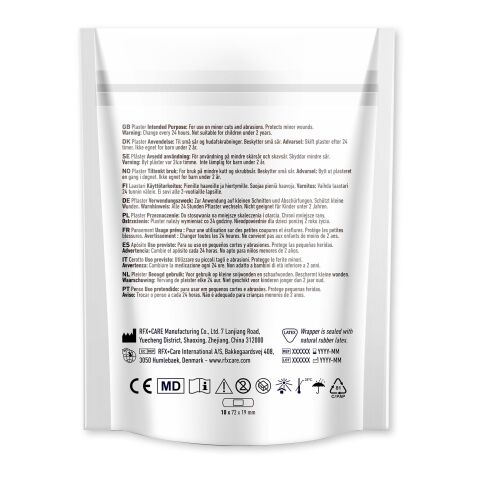 10 stycken plåster i papperspåse med fullfärgstryck vit | Inget reklamtryck | Inte tillgängligt | Inte tillgängligt