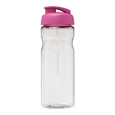 H2O Base® 650 ml sportflaska med uppfällbart lock Transparent-Rosa | Inget reklamtryck | Inte tillgängligt | Inte tillgängligt