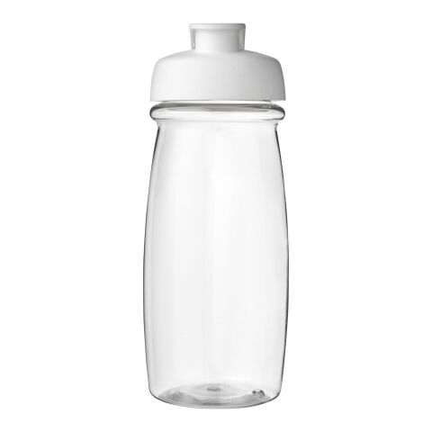 H2O Pulse® 600 ml sportflaska med uppfällbart lock Transparent-Vit | Inget reklamtryck | Inte tillgängligt | Inte tillgängligt