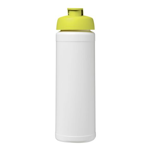 Baseline® Plus 750 ml sportflaska med uppfällbart lock Vit-Limegrön | Inget reklamtryck | Inte tillgängligt | Inte tillgängligt