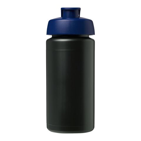Baseline® Plus grip 500 ml sportflaska med uppfällbart lock Svart-Blå | Inget reklamtryck | Inte tillgängligt | Inte tillgängligt