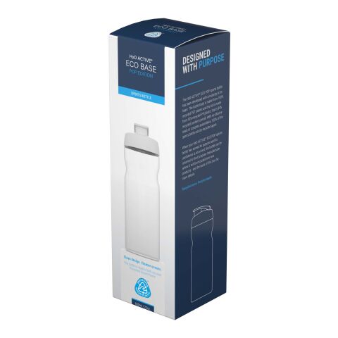 H2O Eco 650 ml sportflaska med uppfällbart lock Heather Charcoal-Vit