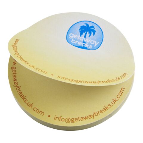 Sticky-Mate® cirkelformade klisterlappar av återvunnet material Vit | Inget reklamtryck | Inte tillgängligt | Inte tillgängligt