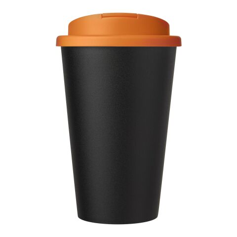 Americano® Eco 350 ml termosmugg av återvunnet material med spillsäkert lock Orange-Svart | Inget reklamtryck | Inte tillgängligt | Inte tillgängligt