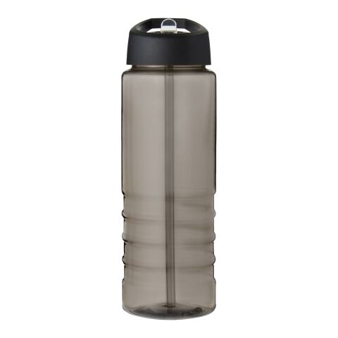 H2O Active® Eco Treble 750 ml sportflaska med piplock Heather Charcoal-Svart | 1-färgat Skärmtryck | runt | 210 mm x 75 mm