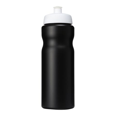 Baseline® Plus 650 ml sportflaska med sportlock Svart-Vit | Inget reklamtryck | Inte tillgängligt | Inte tillgängligt