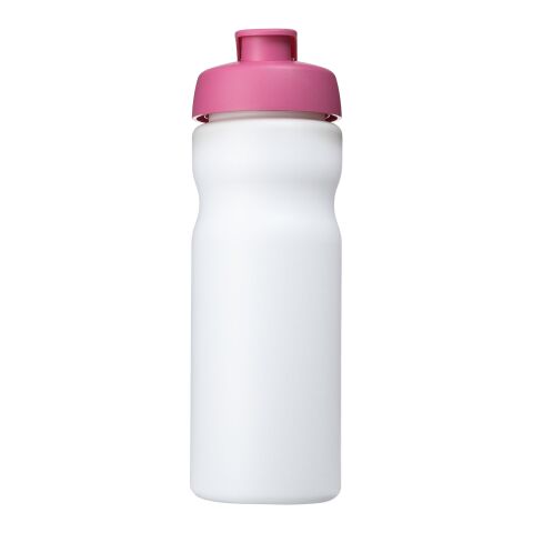 Baseline® Plus 650 ml sportflaska med uppfällbart lock Vit-Rosa