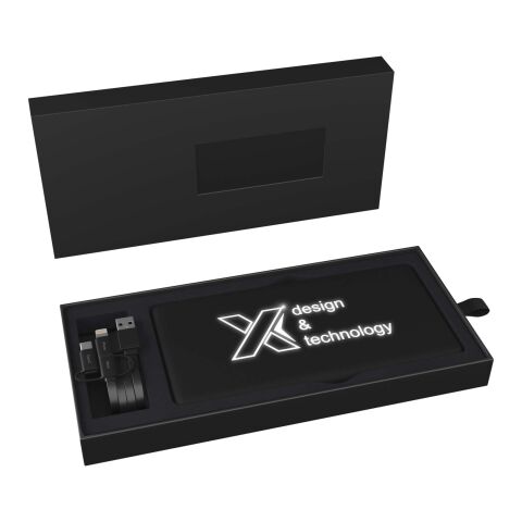 SCX.design P30 light-up 8000 mAh soldriven powerbank Standard | svart | Inget reklamtryck | Inte tillgängligt | Inte tillgängligt