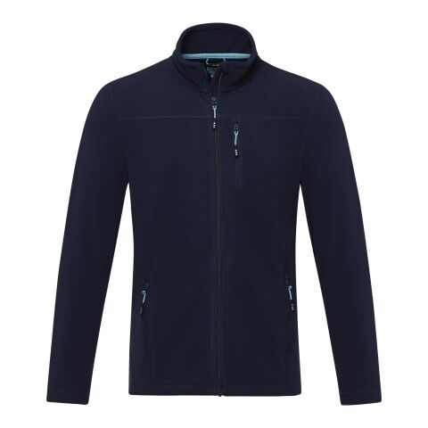 Amber herrjacka av återvunnen GRS-fleece med hel dragkedja Standard | Marinblå | XL | Inget reklamtryck | Inte tillgängligt | Inte tillgängligt | Inte tillgängligt