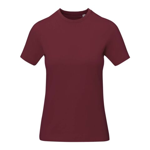 Nanaimo kortärmad T-shirt dam Djup vinröd | XXS