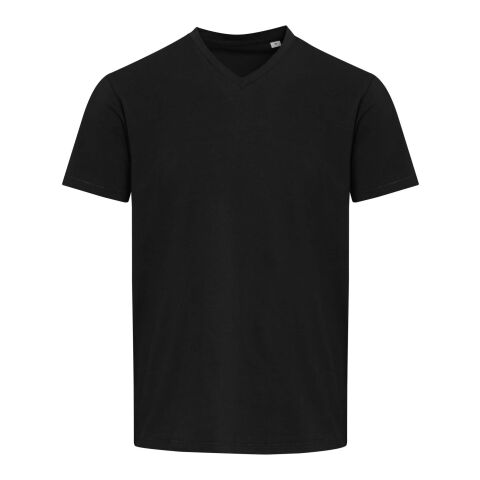 Balfour 200 g/m² kortärmad v-ringad unisex-T-shirt av ekologiskt OCS-material Svart | 3XL