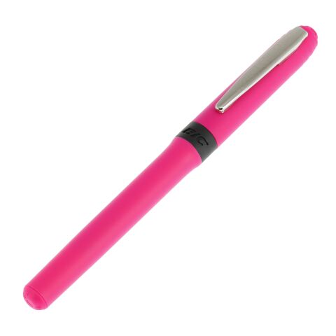 BIC® Grip Roller Pink-ljusgrå | svart bläck | 1-färgat Skärmtryck | Pennkropp-Klips centrerad | 25.00 mm x 45.00 mm
