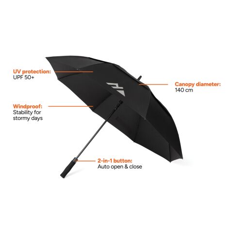 Nordic Drift Trail 27" AWARE™ RPET Stormparaply, UPF 50+ svart | Inget reklamtryck | Inte tillgängligt | Inte tillgängligt