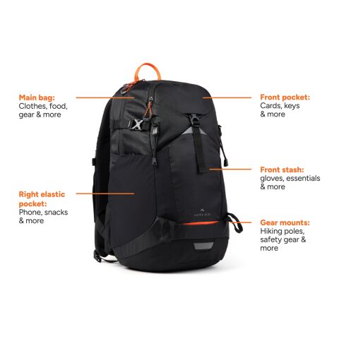 Nordic Drift Trail RCS ryggsäck 24L svart-orange | Inget reklamtryck | Inte tillgängligt | Inte tillgängligt