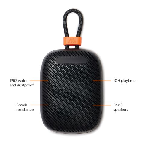 Nordic Drift Titan IP67 Vatten- och dammtät 5W högtalare svart | Inget reklamtryck | Inte tillgängligt | Inte tillgängligt