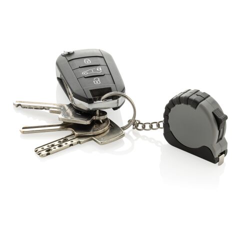 MeasureMate nyckelring med 1M måttband RCS återvunnen ABS grå | Inget reklamtryck | Inte tillgängligt | Inte tillgängligt