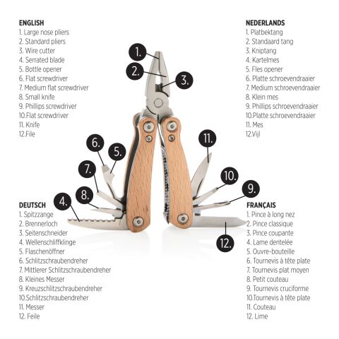 Trä minimultitool brun | Inget reklamtryck | Inte tillgängligt | Inte tillgängligt