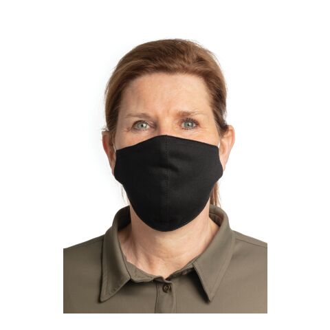 Återanvändningsbart 2-lager munskydd i bomull svart | Inget reklamtryck | Inte tillgängligt | Inte tillgängligt