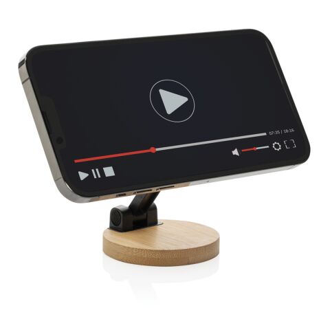 Magmount RCS telefonställ i bambu och återvunnen plast svart-brun | Inget reklamtryck | Inte tillgängligt | Inte tillgängligt