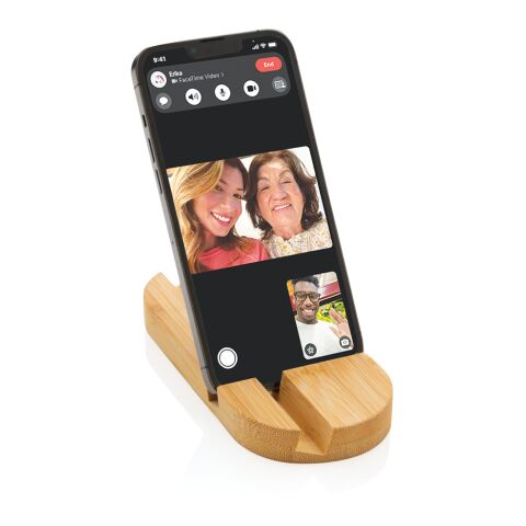 Bambuställ för surfplatta och mobil brun | Inget reklamtryck | Inte tillgängligt | Inte tillgängligt