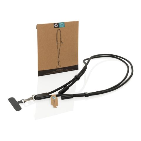 LoopAmp RCS RPET justerbar telefonkabel med 60 W kabel svart | Inget reklamtryck | Inte tillgängligt | Inte tillgängligt