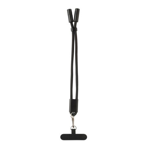 LoopAmp RCS RPET handledsrem för telefon med 60 W kabel svart | Inget reklamtryck | Inte tillgängligt | Inte tillgängligt