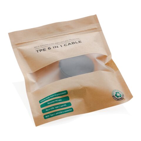 6-i-1 kabel i återvunnen plast, RCS standard, och TPE svart | Inget reklamtryck | Inte tillgängligt | Inte tillgängligt
