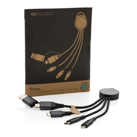 Terra 6-i-1 kabel i RCS återvunnen aluminium grå | Inget reklamtryck | Inte tillgängligt | Inte tillgängligt