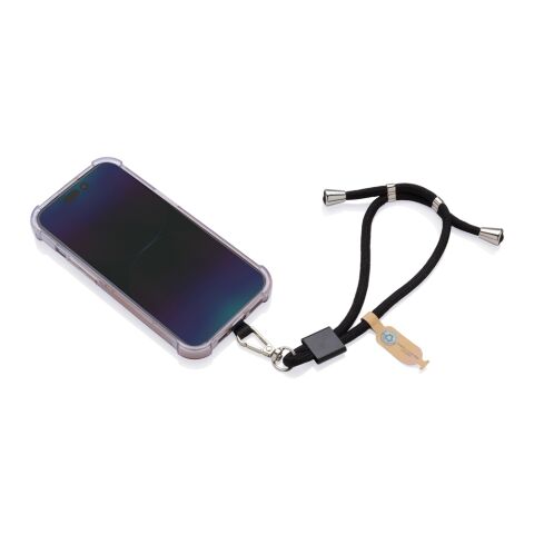 CarryLoop RCS PET-justerbar telefonrem för mobiltelefon svart | Inget reklamtryck | Inte tillgängligt | Inte tillgängligt