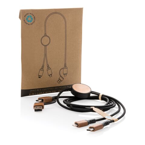 Ohio 6-i-1 kabel i RCS certifierad återvunnen plast svart | Inget reklamtryck | Inte tillgängligt | Inte tillgängligt