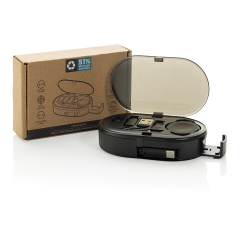 Chargevix Multifunktionell 60W laddning i RCS återv. plast svart | Inget reklamtryck | Inte tillgängligt | Inte tillgängligt